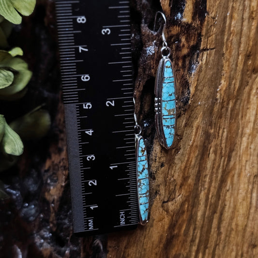 Zuni Earrings w/ Number 8 Turquoise