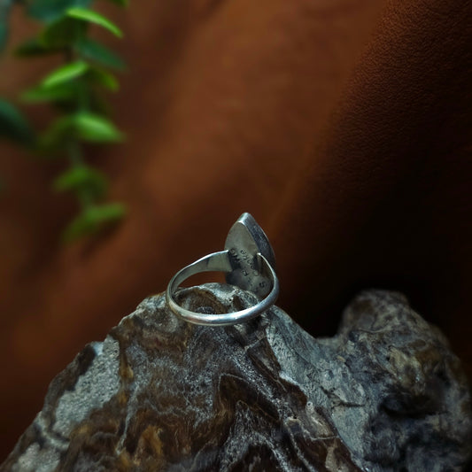 White Water Turquoise Ring - Size 6.5