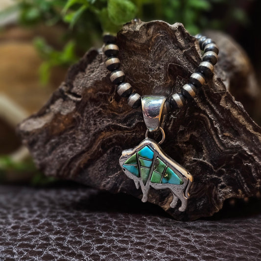 Zuni Necklace w/ Sierra Nevada Turquoise Necklace