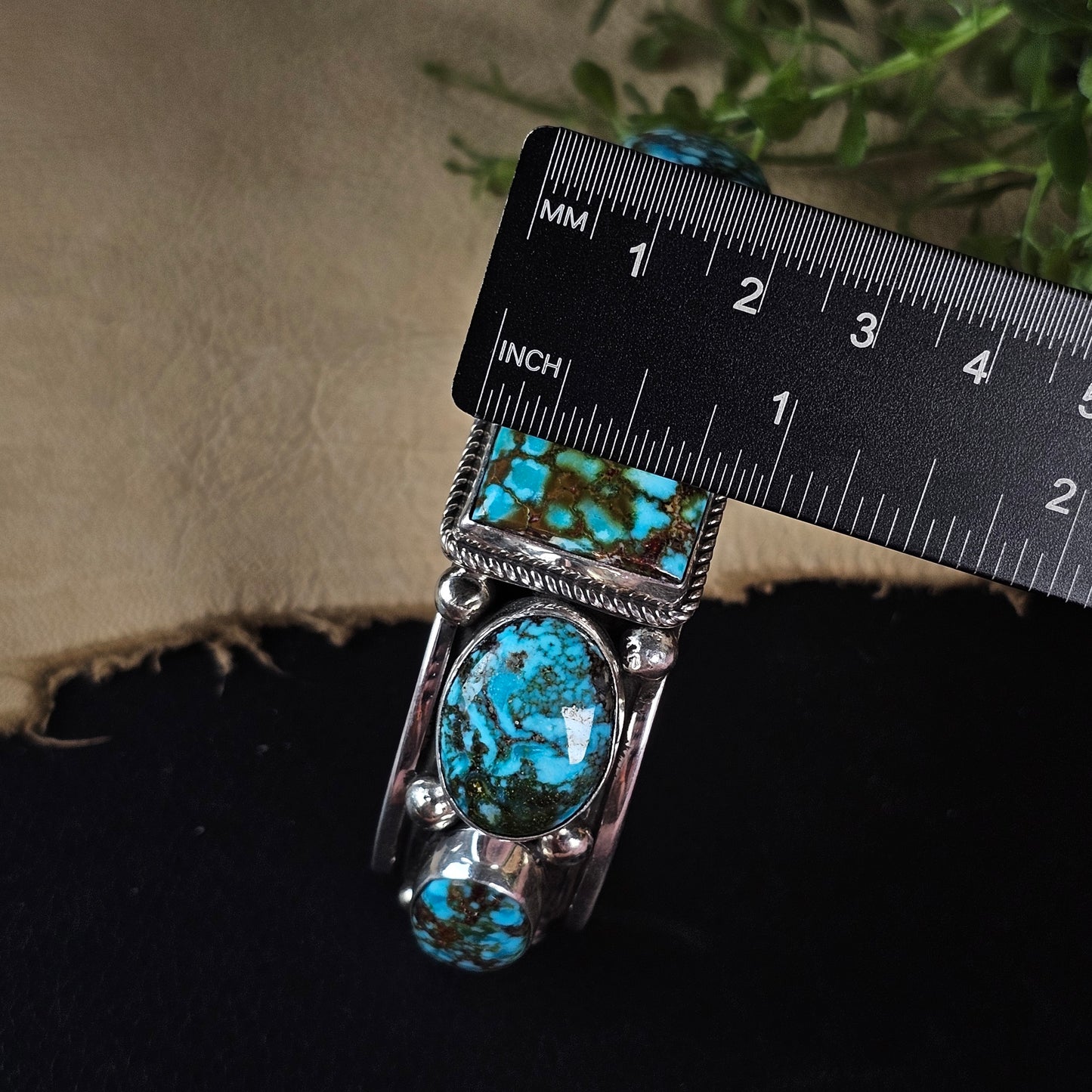 Kingman Water Web Turquoise Bracelet