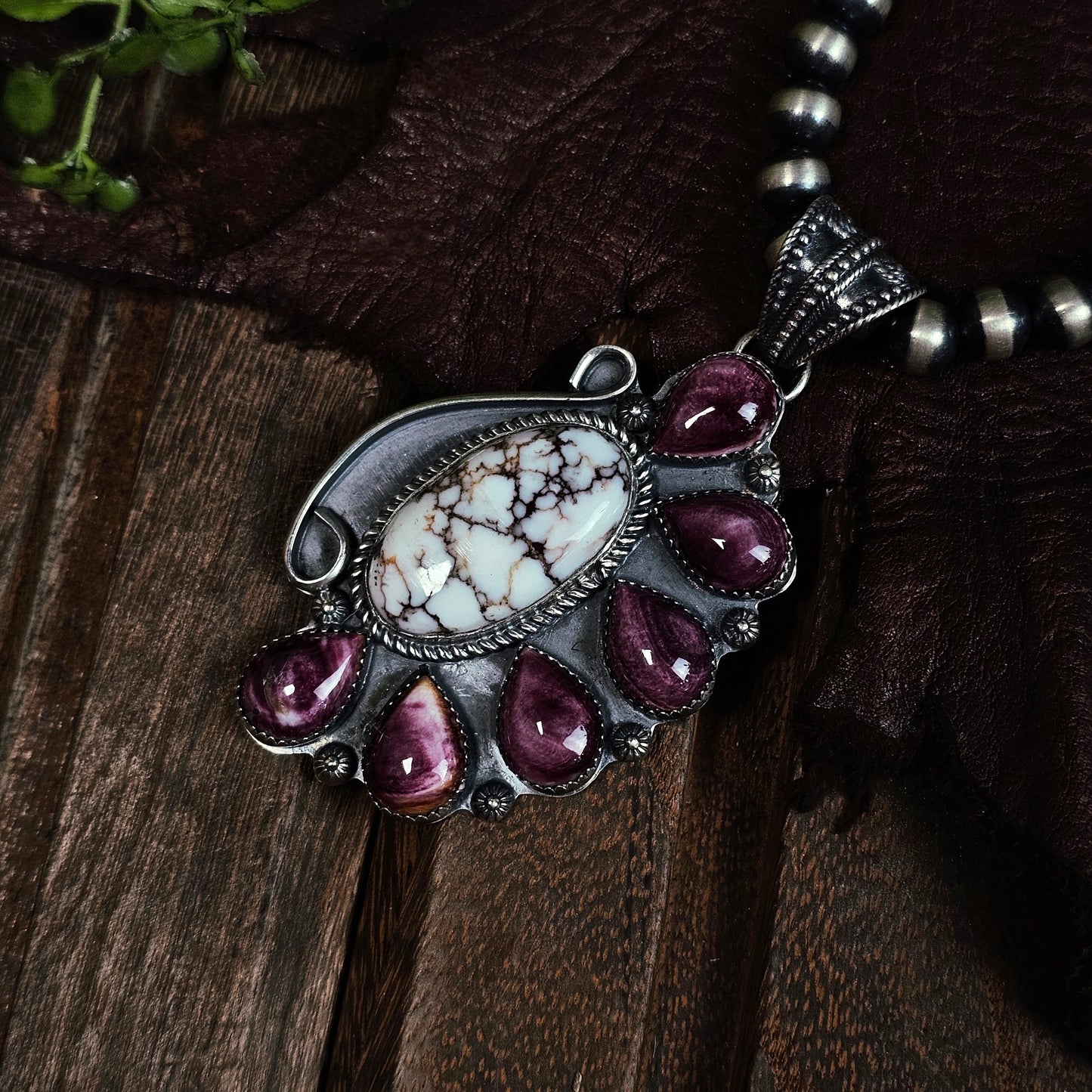 Wild Horse Necklace w/ Spiny Oyster
