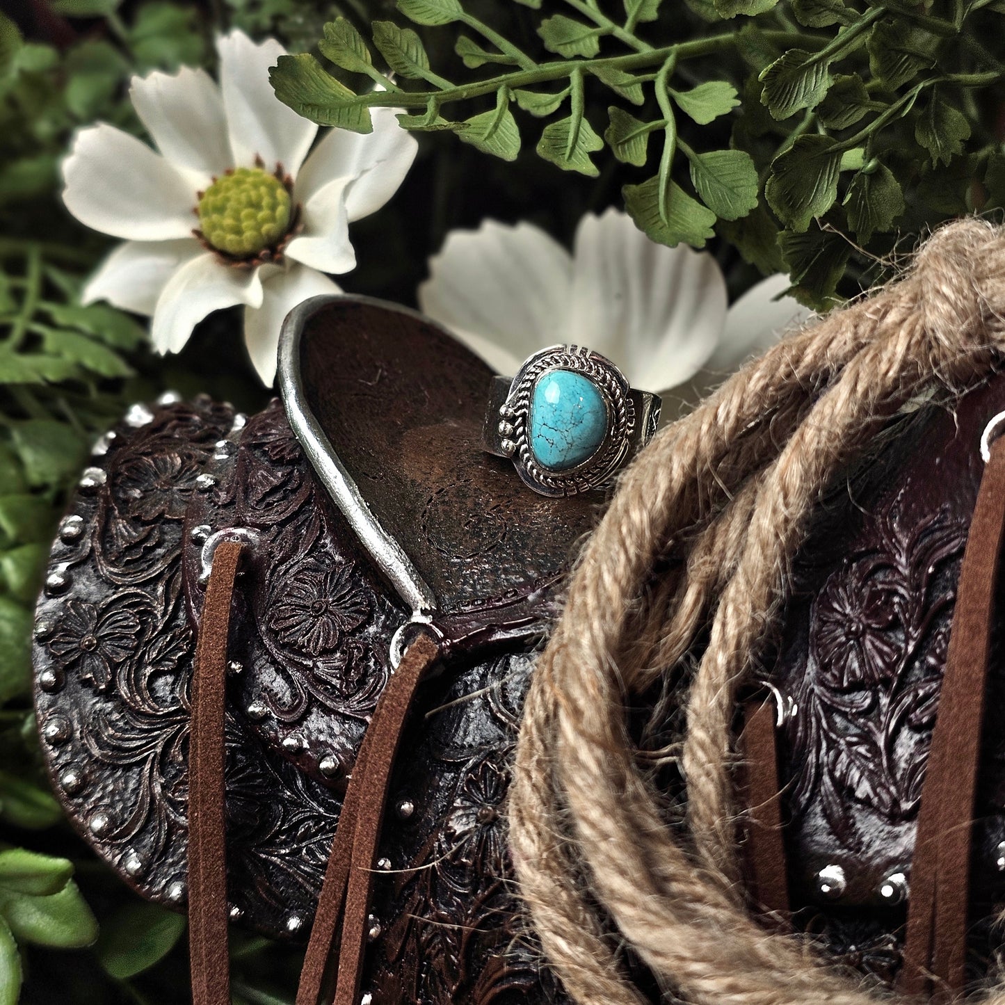 Turquoise Mountain Turquoise Ring - Size 6