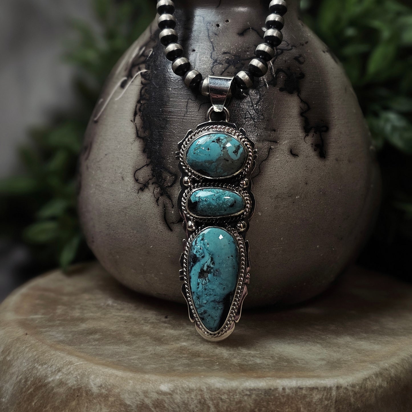 Blue Diamond Turquoise Necklace