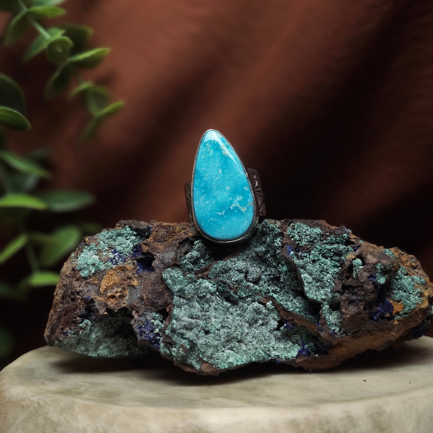 Kingman Turquoise Ring - Size 7.5