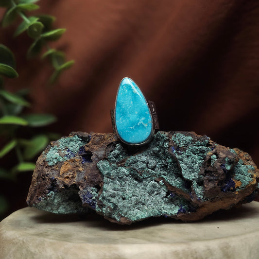 Kingman Turquoise Ring - Size 7.5