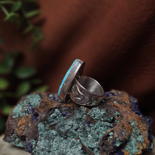 Kingman Turquoise Ring - Size 7.5