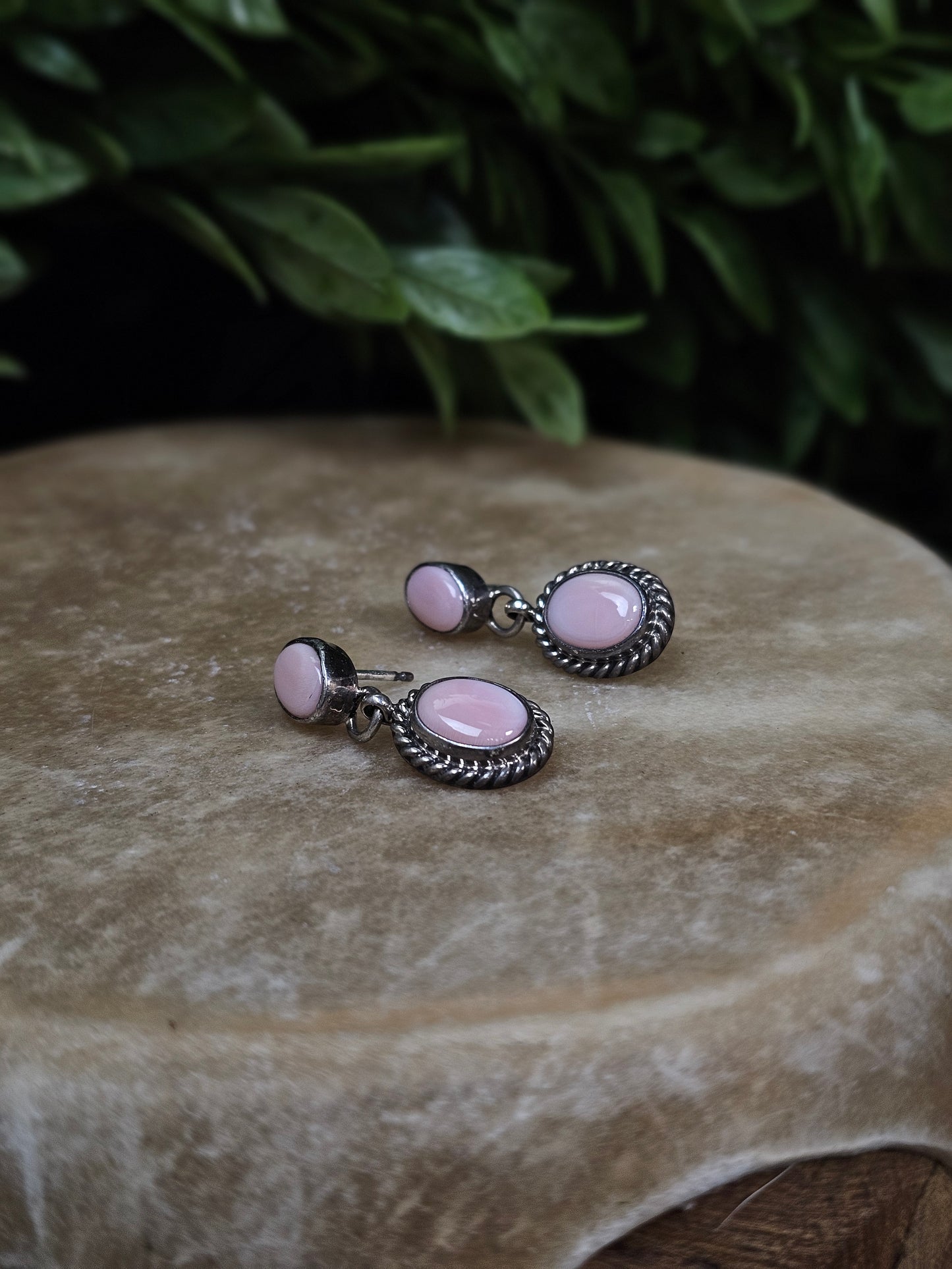 Pink Conch Earrings