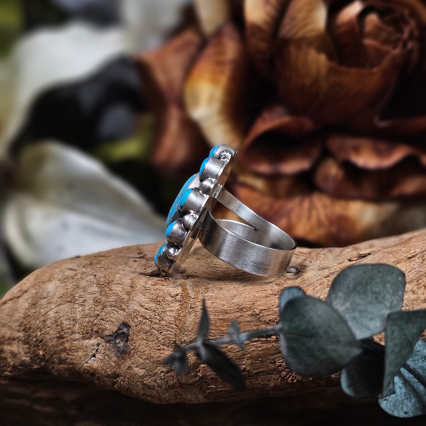 Adjustable Kingman Turquoise Ring