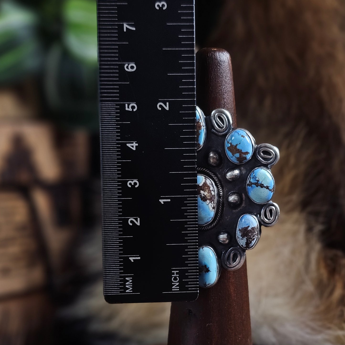 Adjustable Golden Hills Turquoise Ring