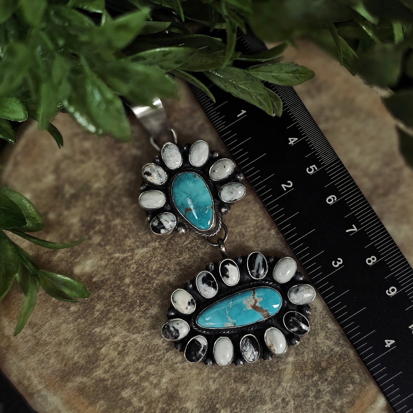 White Buffalo Necklace w/ Sierra Nevada Turquoise