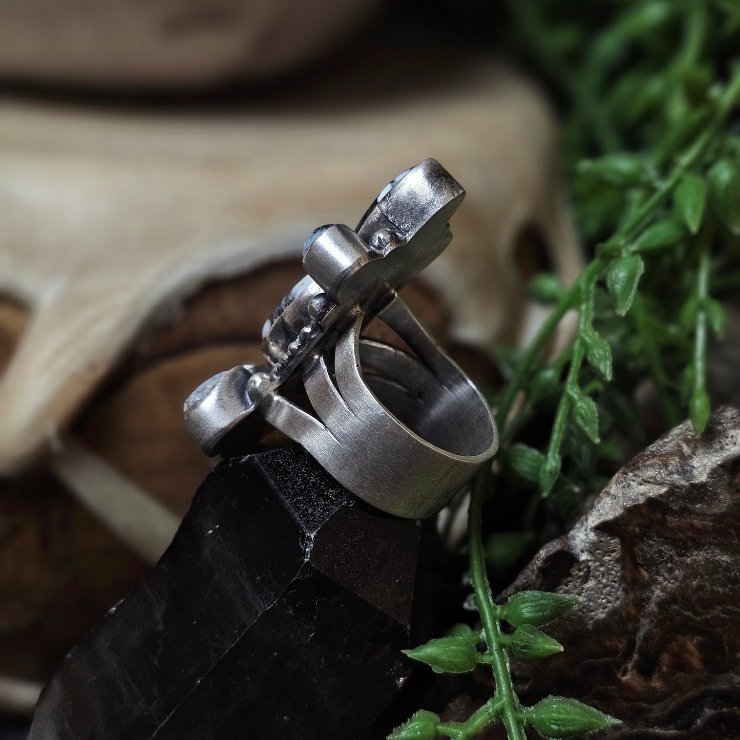 White Buffalo Ring - Size 8.5