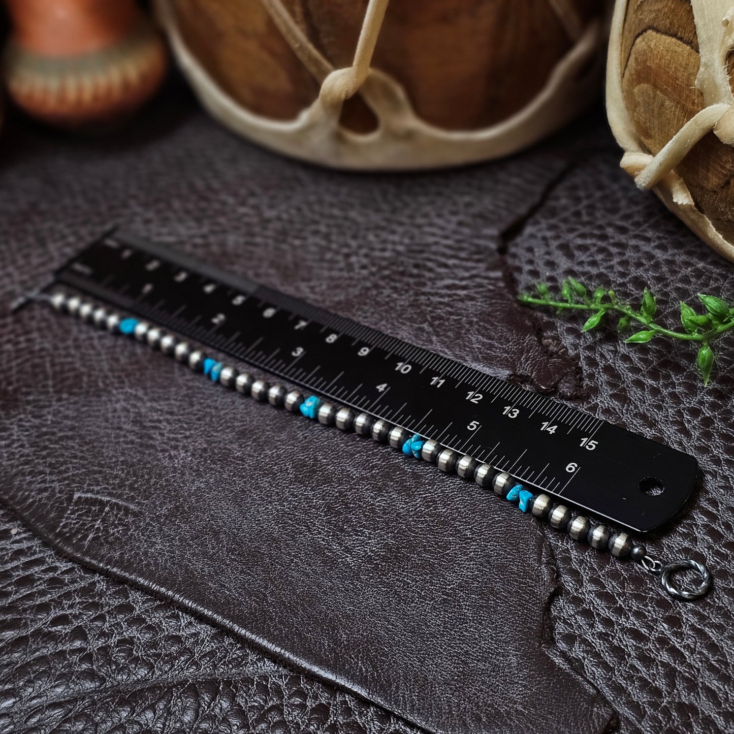 Navajo Pearl Bracelet w/ Kingman Turquoise