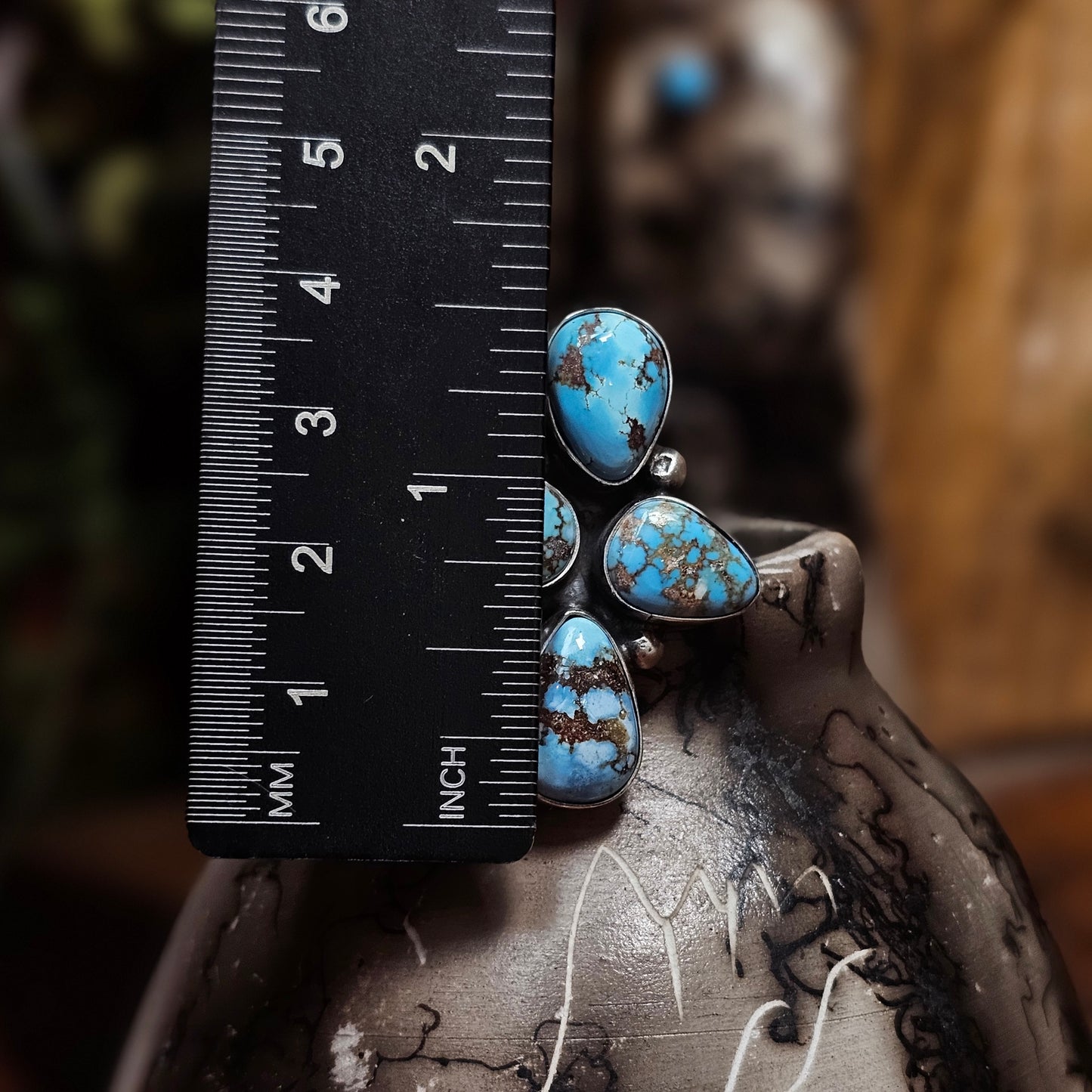 Adjustable Golden Hills Turquoise Ring