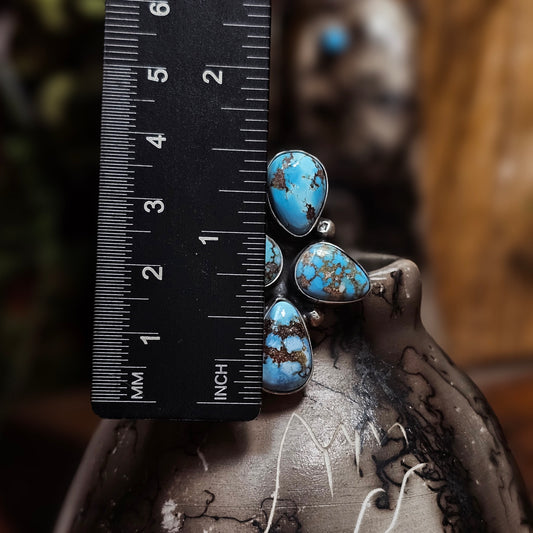 Adjustable Golden Hills Turquoise Ring
