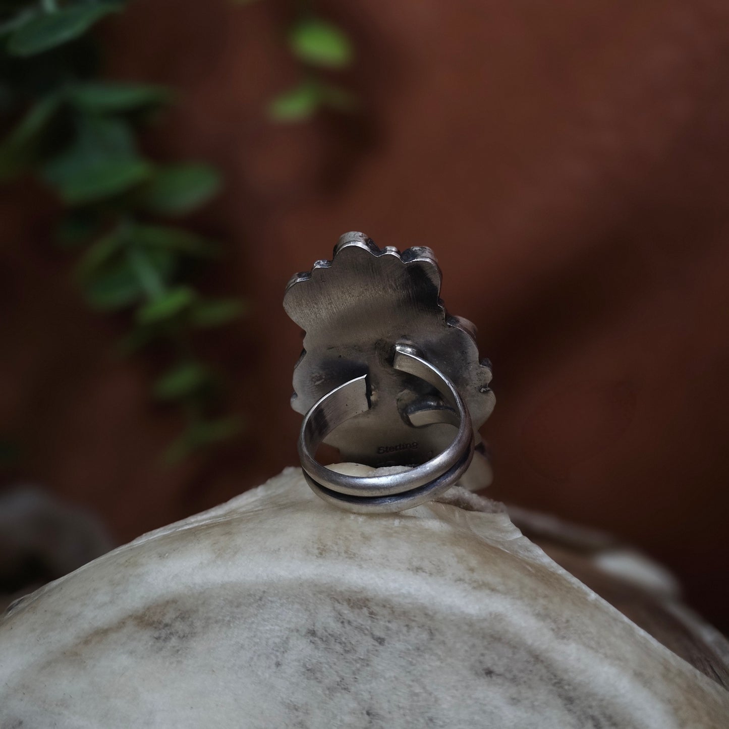 Adjustable White Buffalo Ring