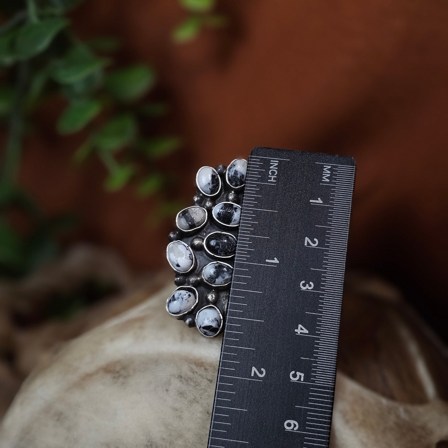 Adjustable White Buffalo Ring