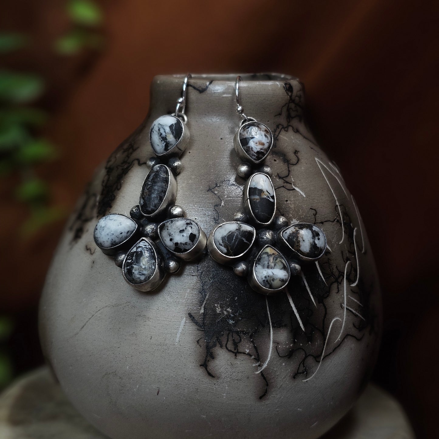 White Buffalo Earrings
