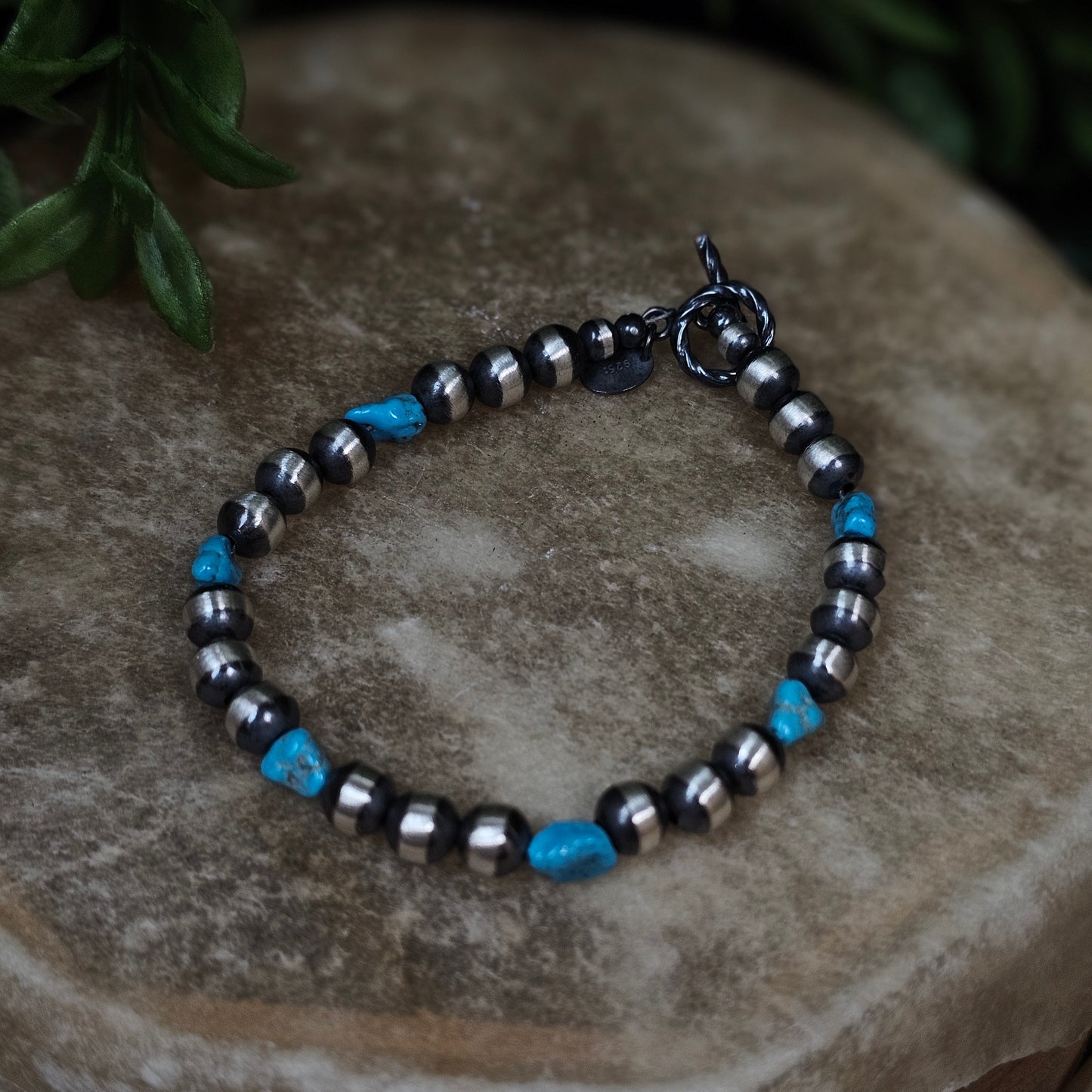 Navajo Pearl Bracelet w/ Kingman Turquoise - Various Styles