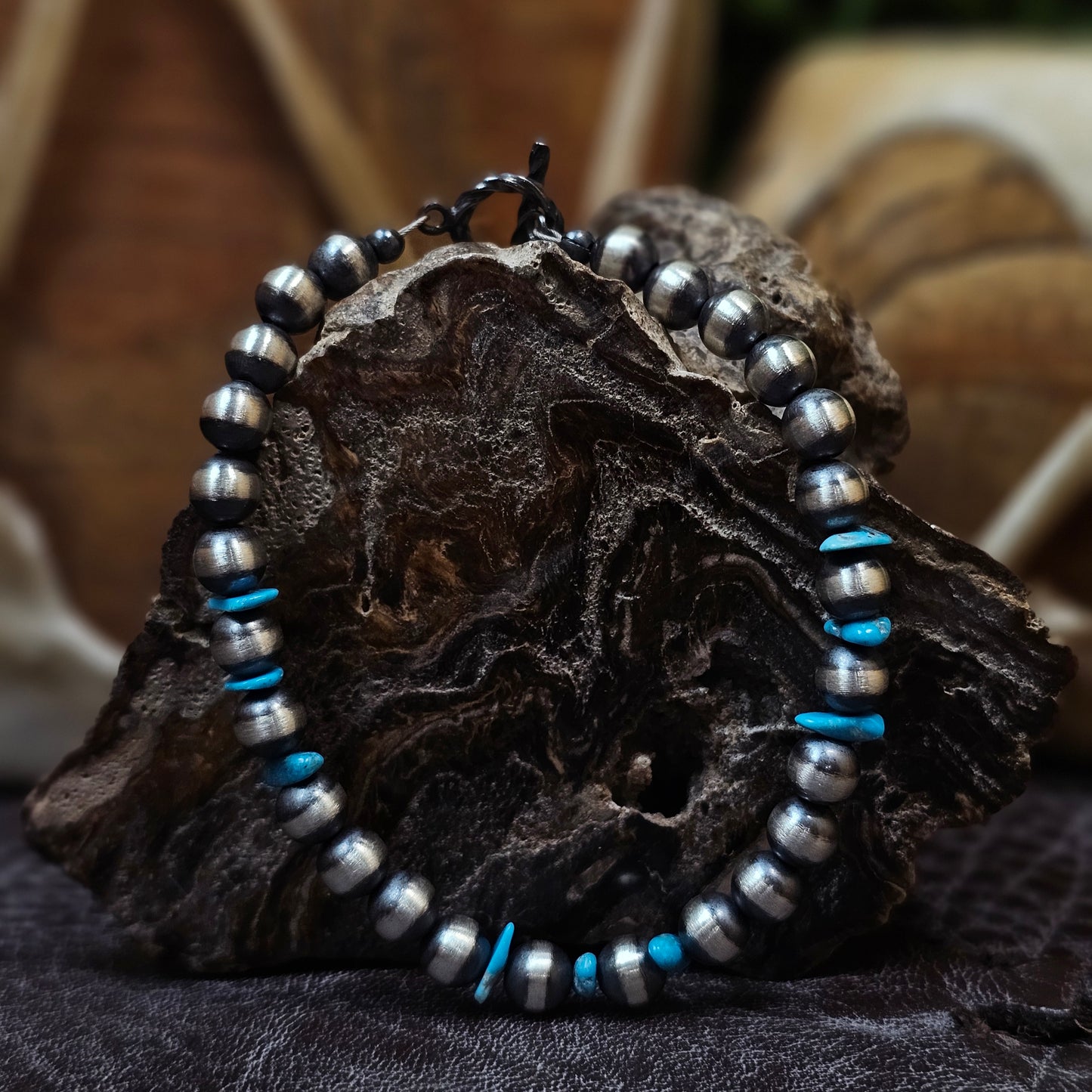 Navajo Pearl Bracelet w/ Kingman Turquoise - Various Styles