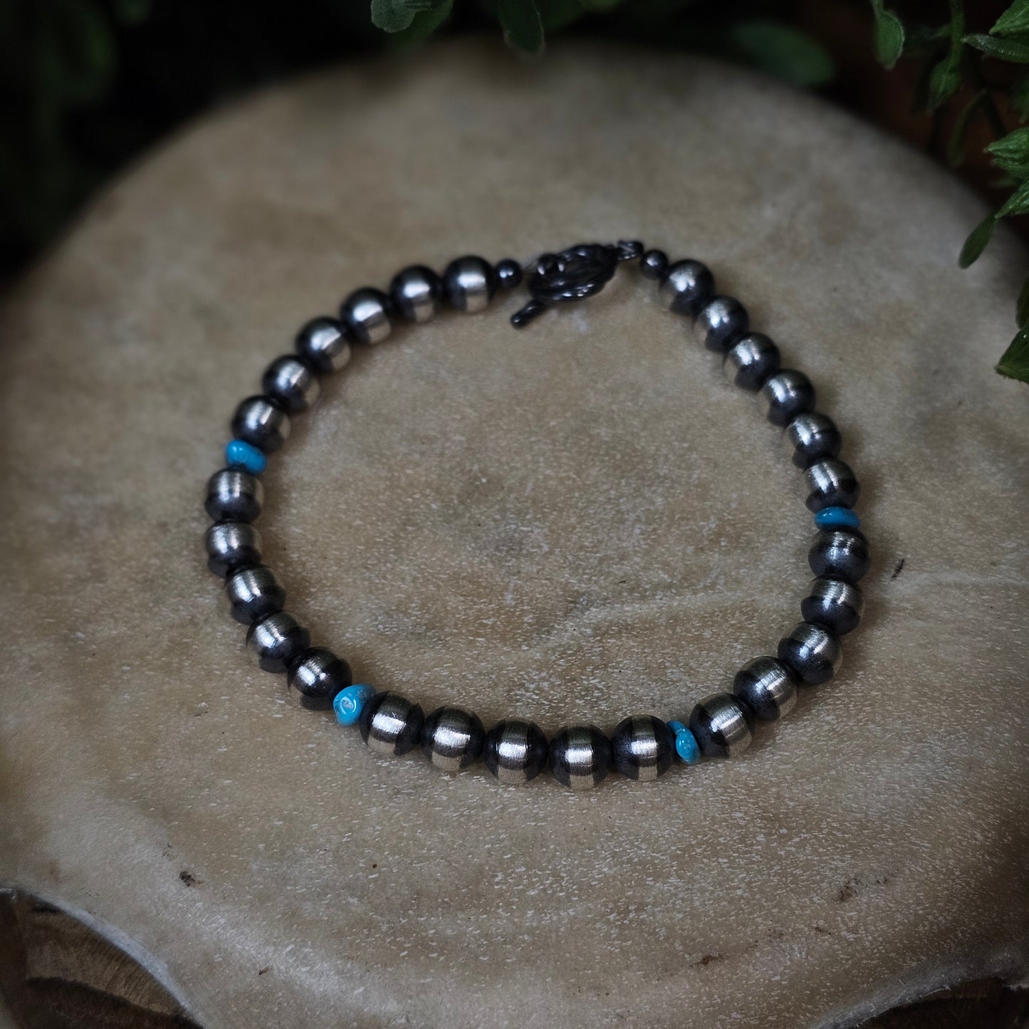 Navajo Pearl Bracelet w/ Kingman Turquoise - Various Styles