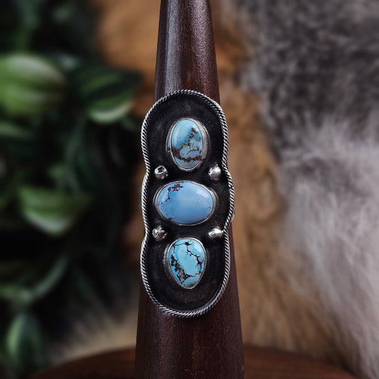 Adjustable Golden Hills Turquoise Ring