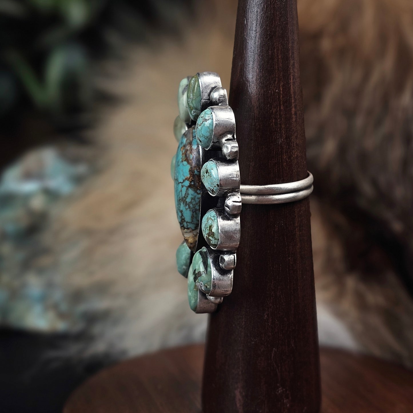 Adjustable Boulder Turquoise Ring