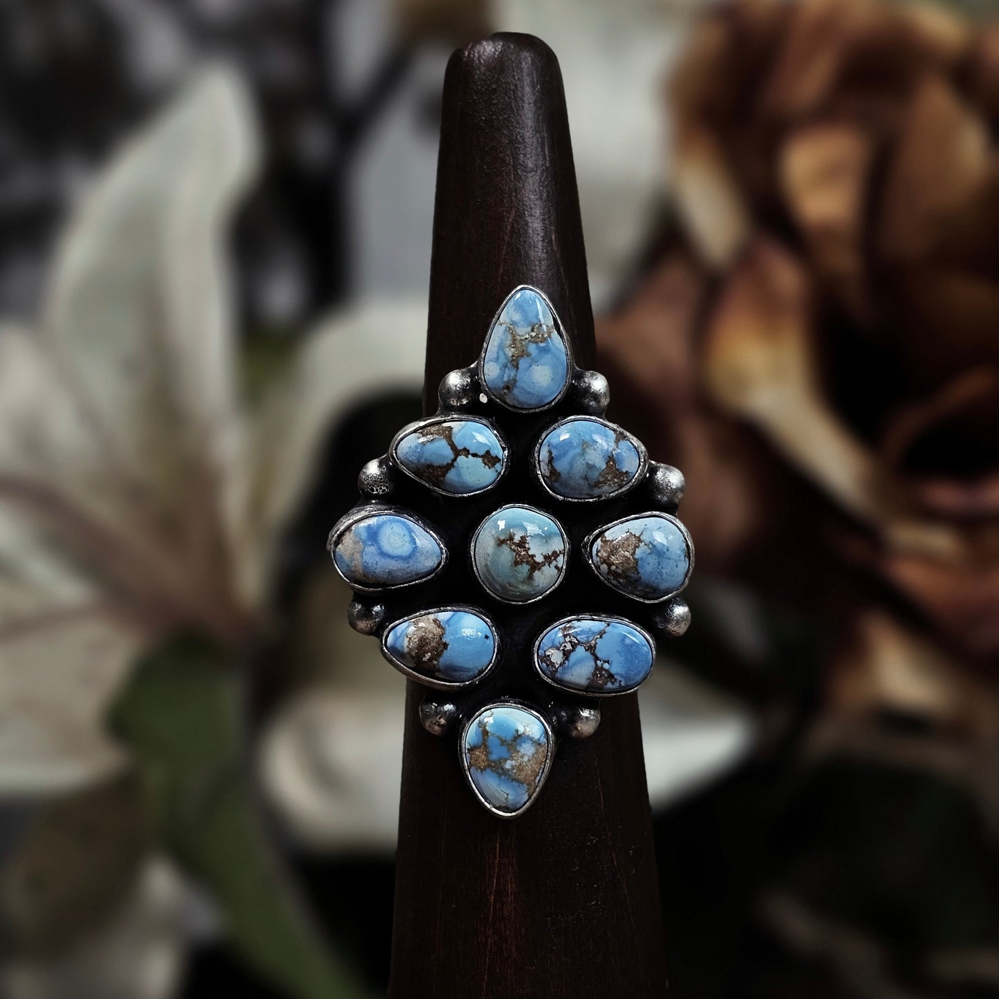 Adjustable Golden Hills Turquoise Ring