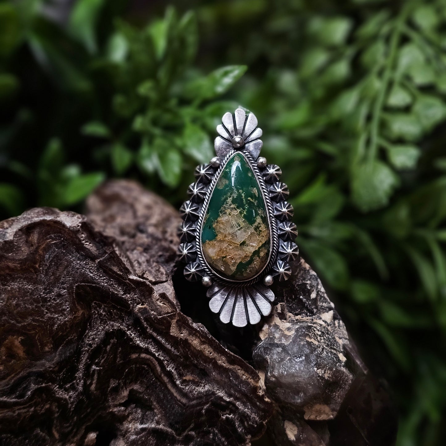 Boulder Turquoise Ring - Size 8.5