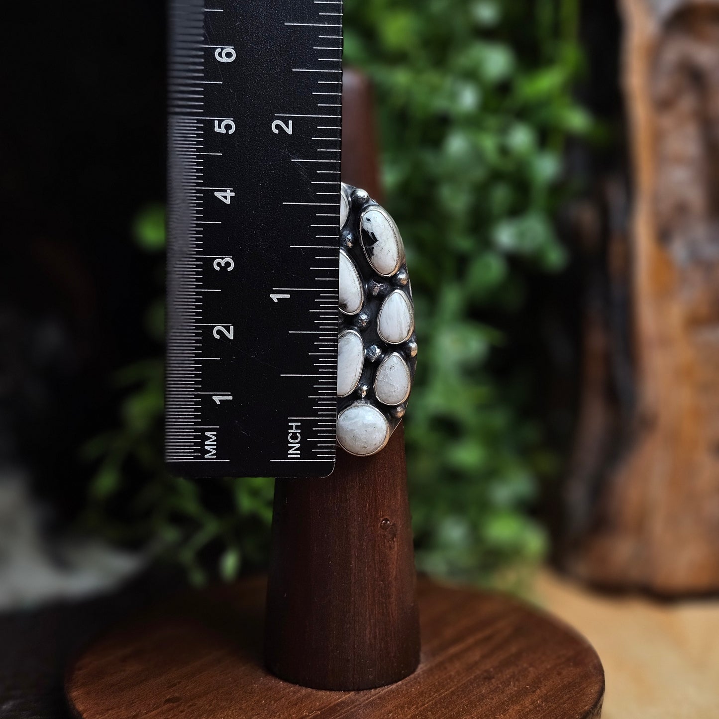 Adjustable White Buffalo Ring