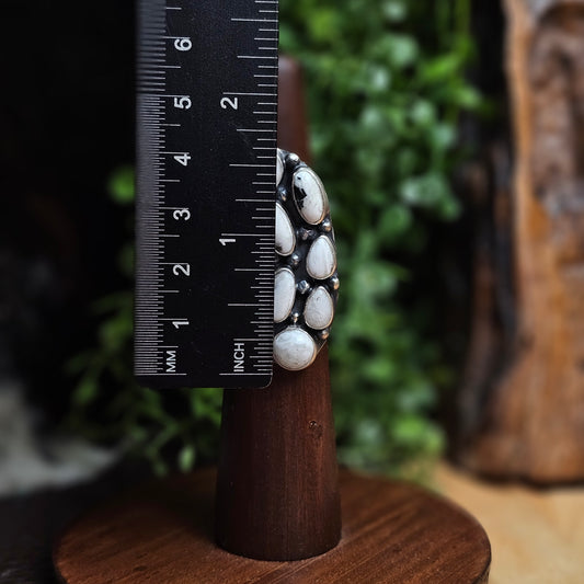 Adjustable White Buffalo Ring