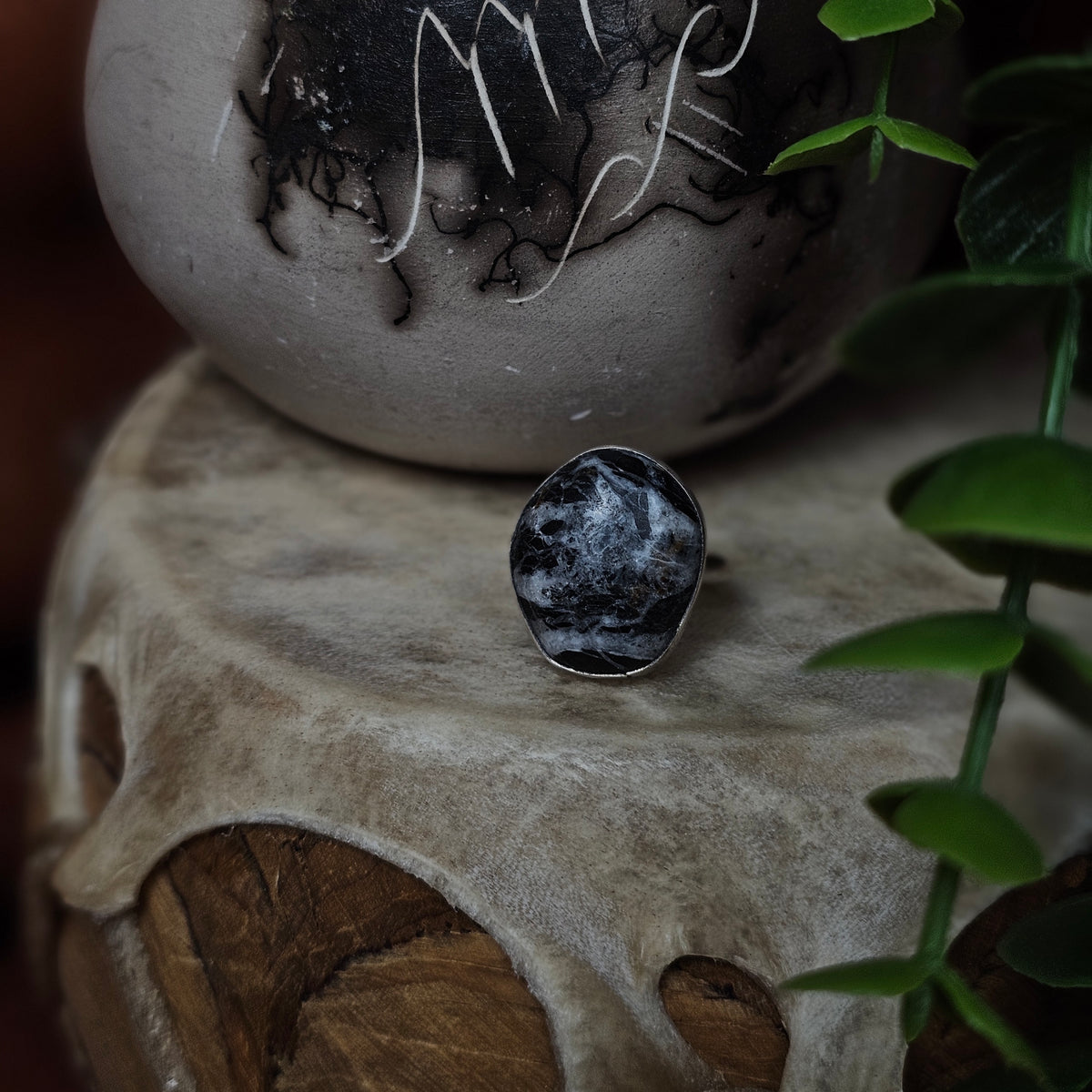 White Buffalo Ring - Size 5.5