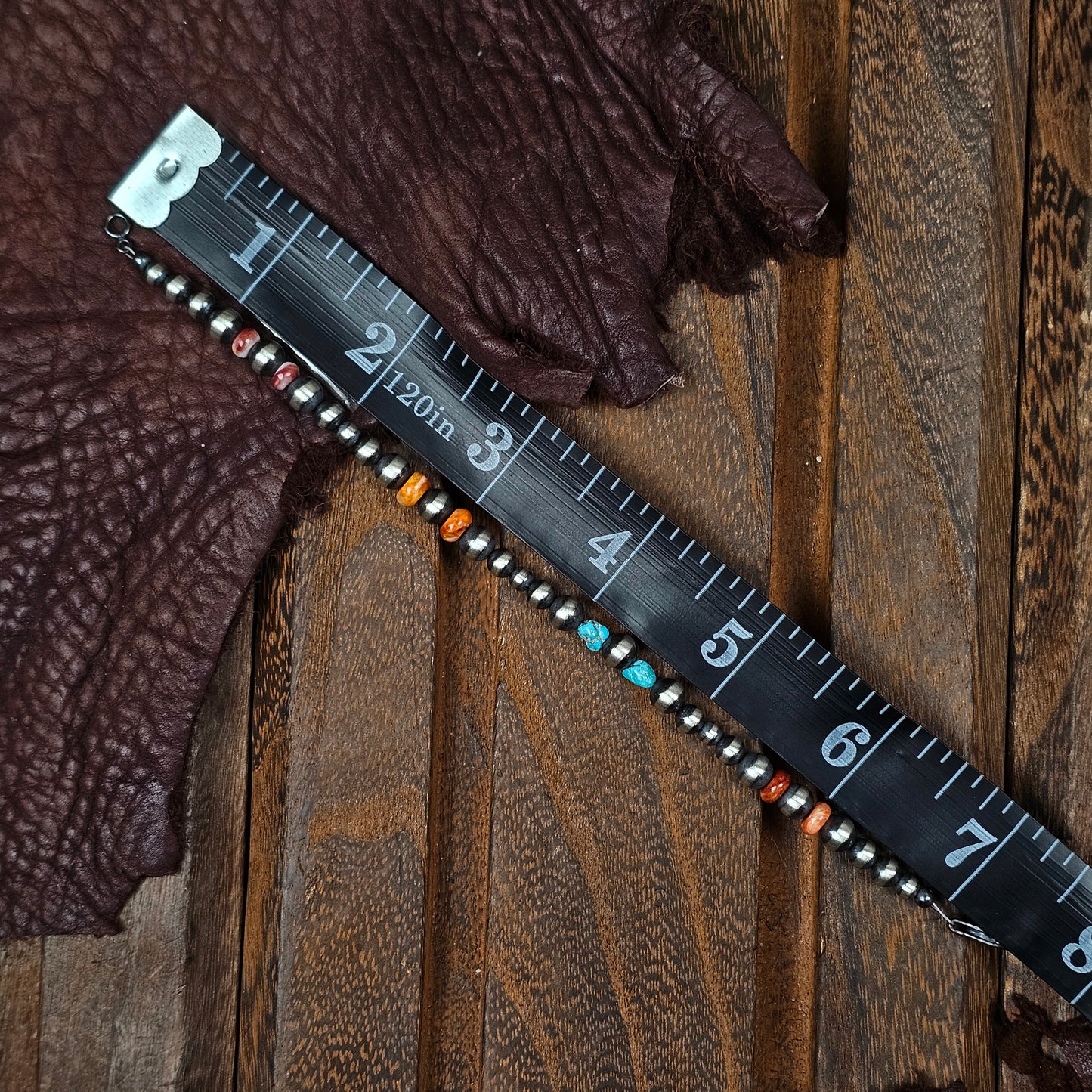 Navajo Pearl Bracelet / Kingman Turquoise and Spiny Oyster