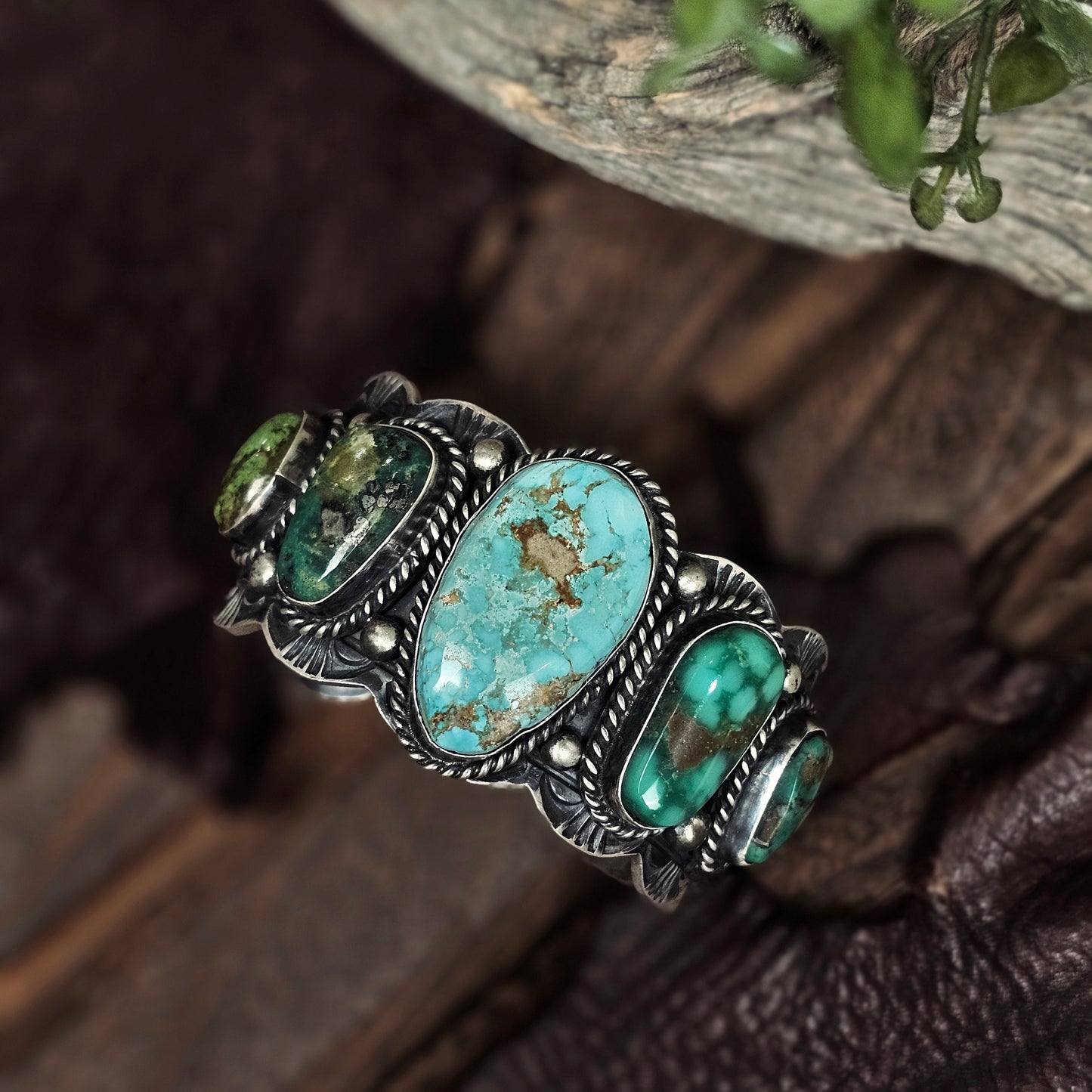 Sierra Nevada Turquoise Bracelet w/ Emerald Valley and Royston Turquoise