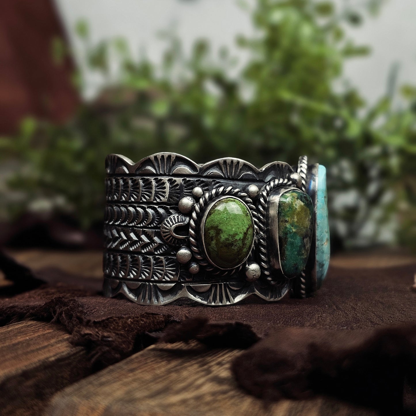 Sierra Nevada Turquoise Bracelet w/ Emerald Valley and Royston Turquoise