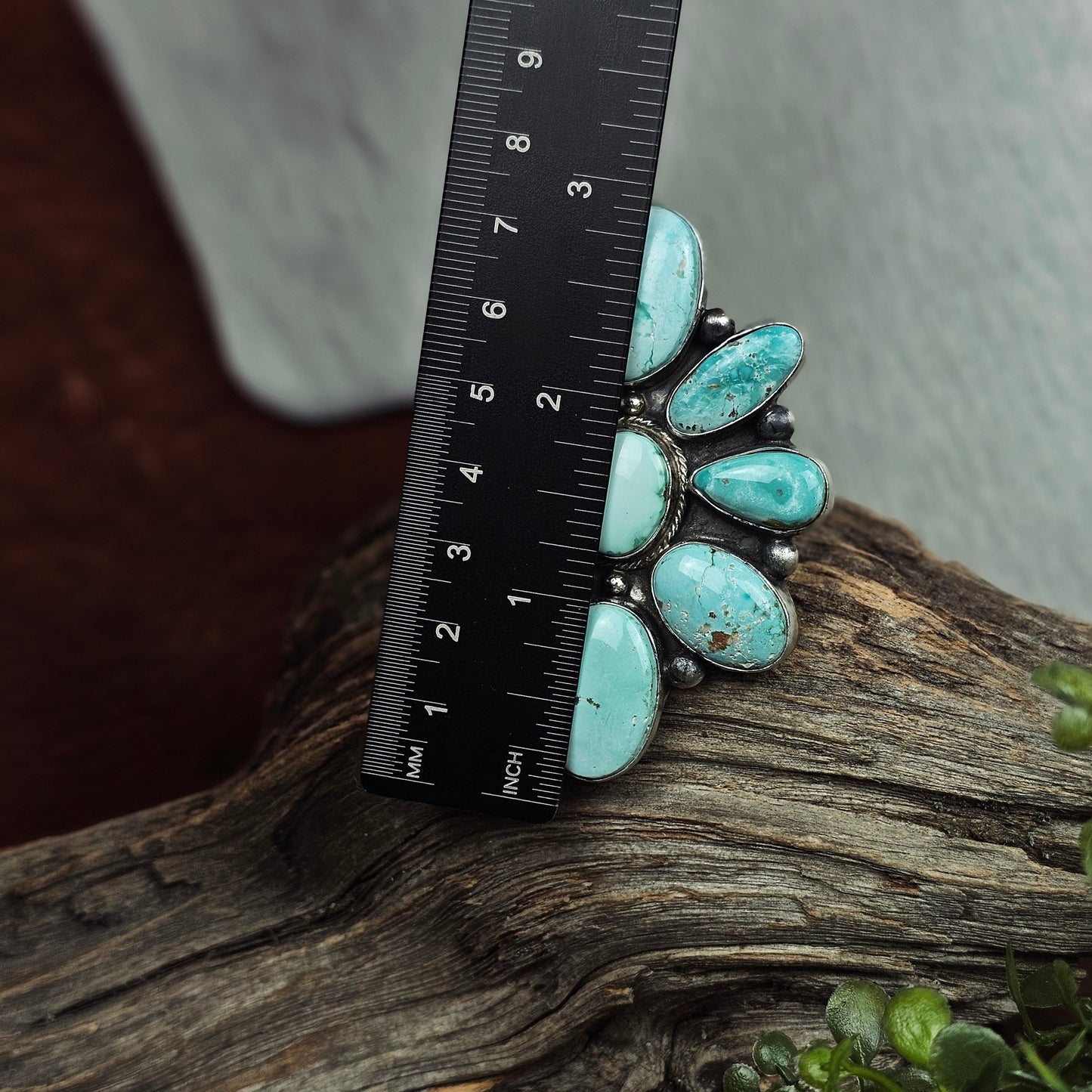 Adjustable White Water Turquoise Ring