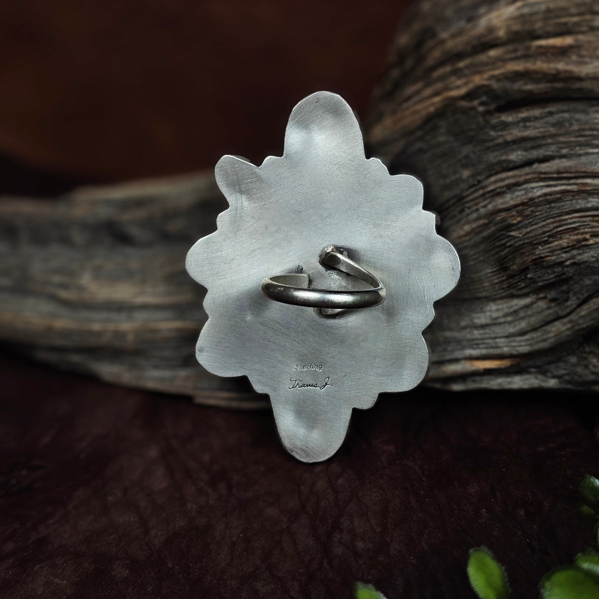Adjustable White Water Turquoise Ring