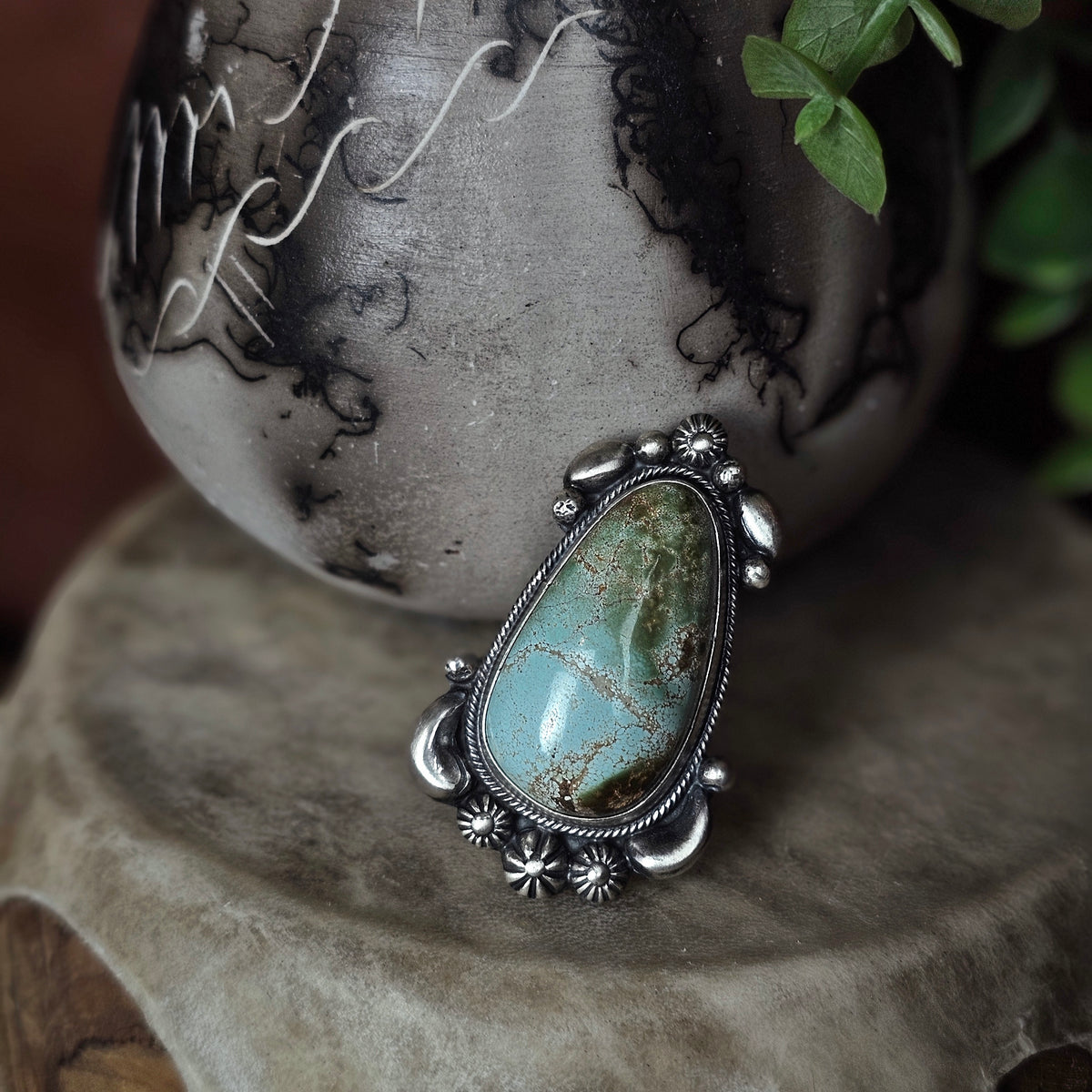 Royston Turquoise Ring - Size 9