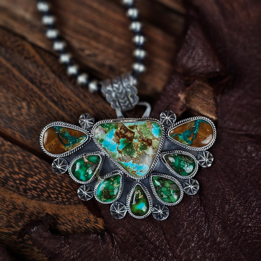 Royston Turquoise Necklace w/ Boulder Turquoise and Sonoran Turquoise