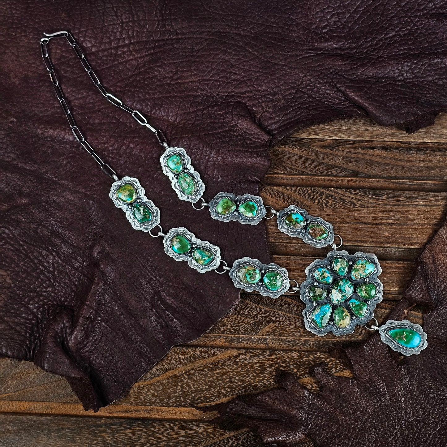 Sierra Nevada Turquoise Necklace w/ Sonoran Turquoise