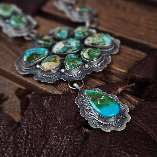 Sierra Nevada Turquoise Necklace w/ Sonoran Turquoise