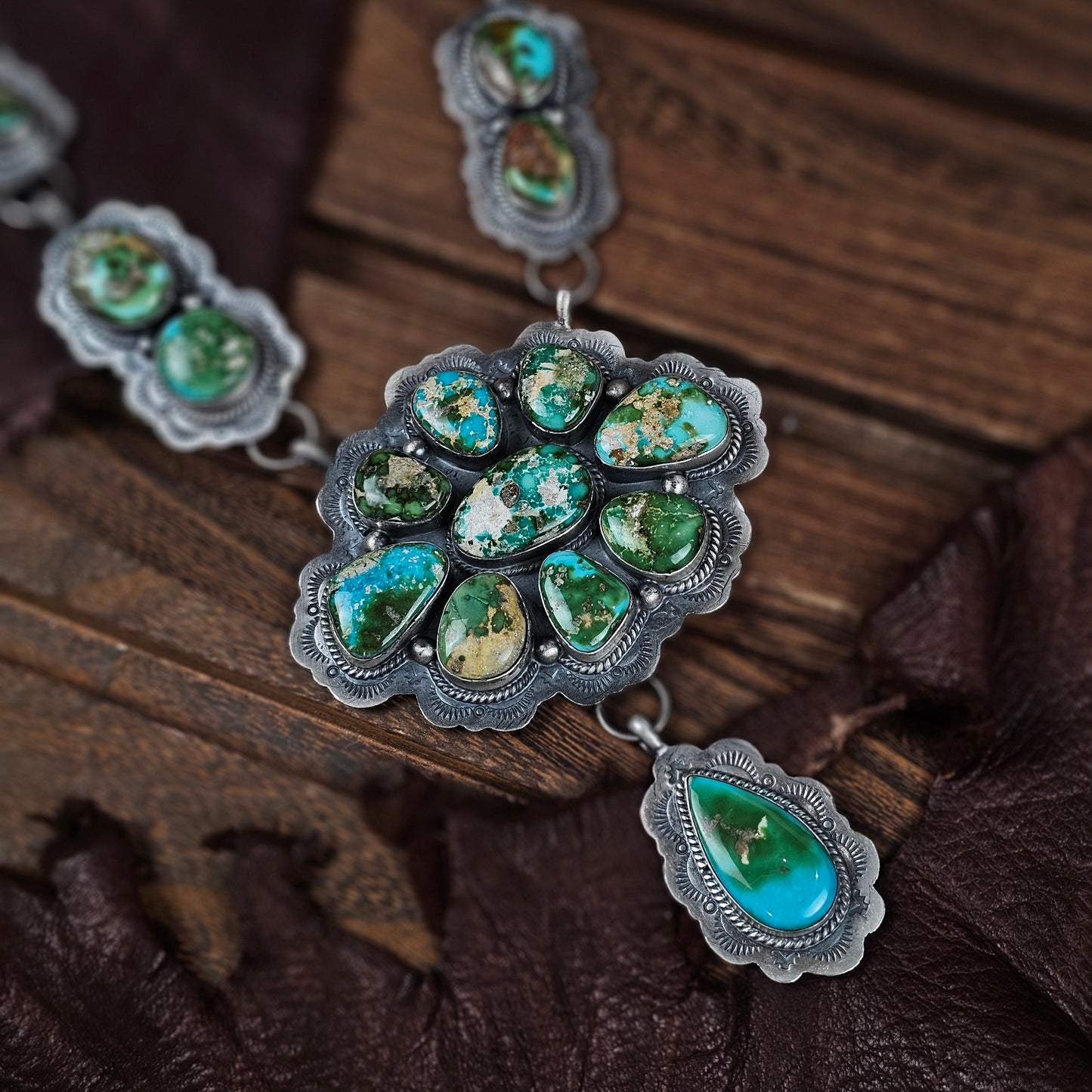 Sierra Nevada Turquoise Necklace w/ Sonoran Turquoise