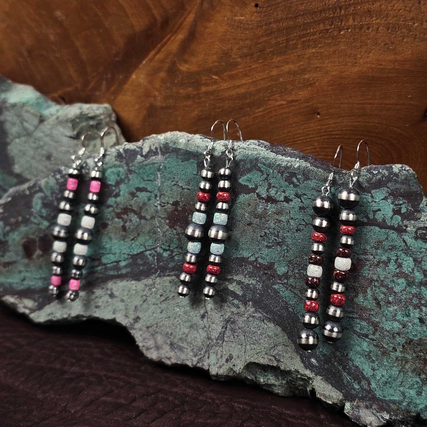 Navajo Pearl Earrings w/ Opal - Various Styles