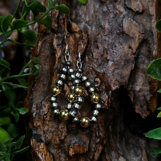 Navajo Pearl Earrings w/ Gold Plating