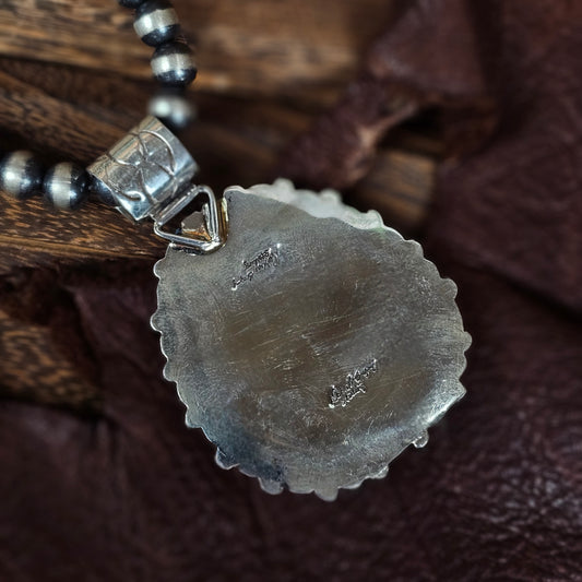 Spiny Oyster Necklace w/ Kingman Turquoise