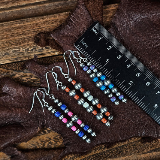 Navajo Pearl Earrings w/ Opal - Various Styles