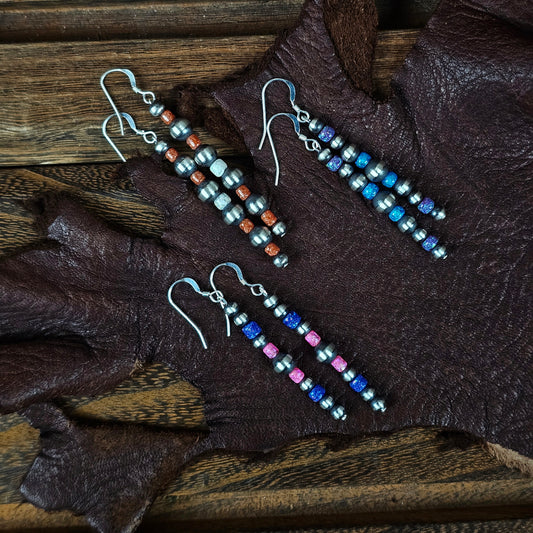 Navajo Pearl Earrings w/ Opal - Various Styles