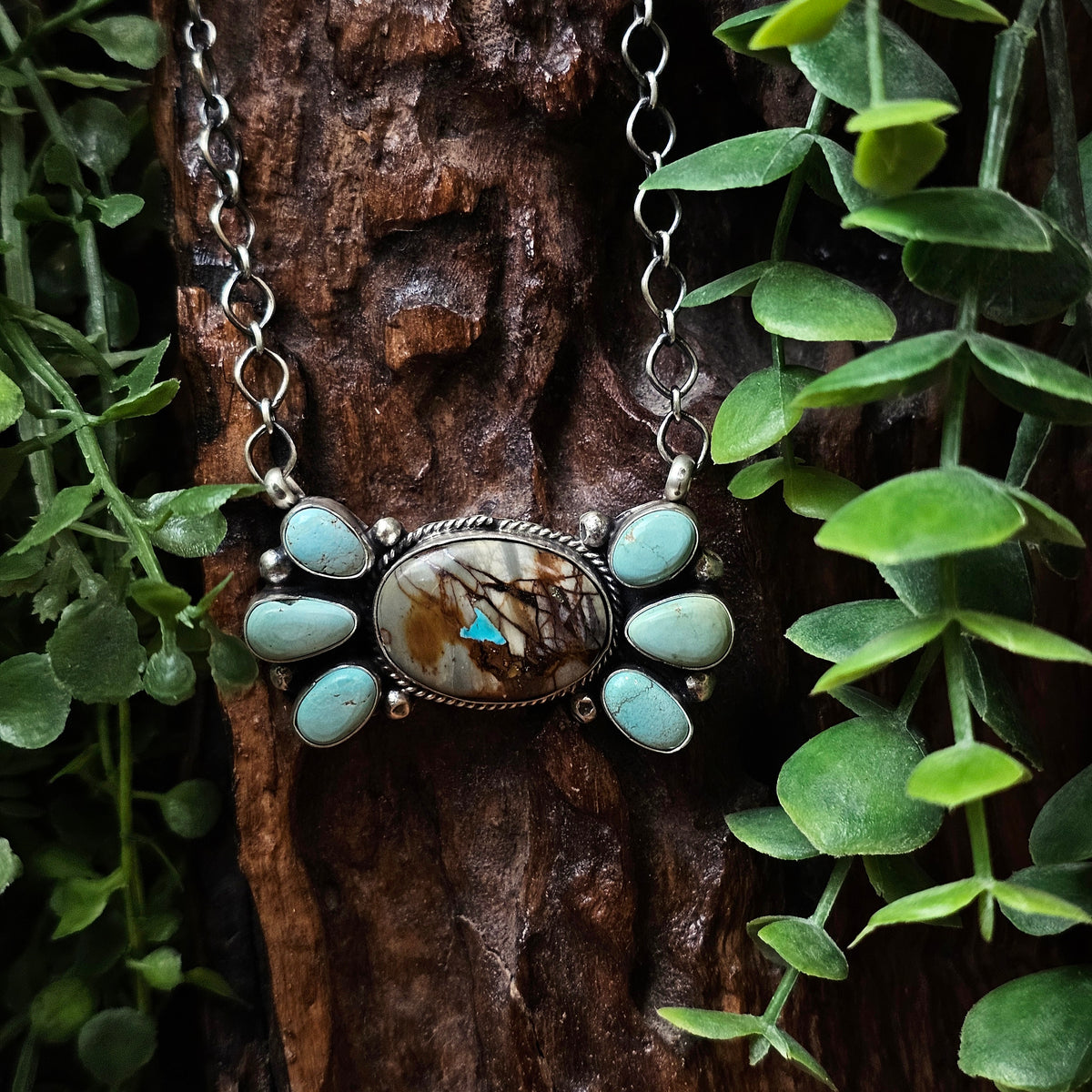Boulder Turquoise Necklace w/ Dry Creek Turquoise