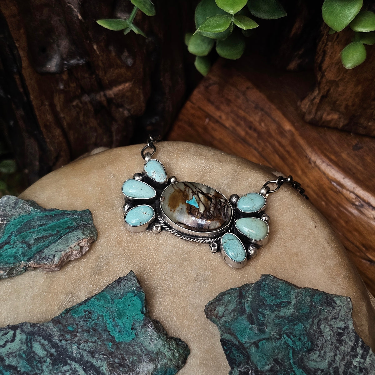 Boulder Turquoise Necklace w/ Dry Creek Turquoise