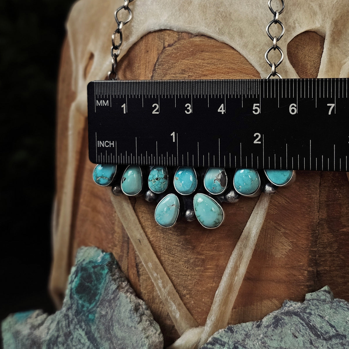 Boulder Turquoise Necklace w/ White Water Turquoise
