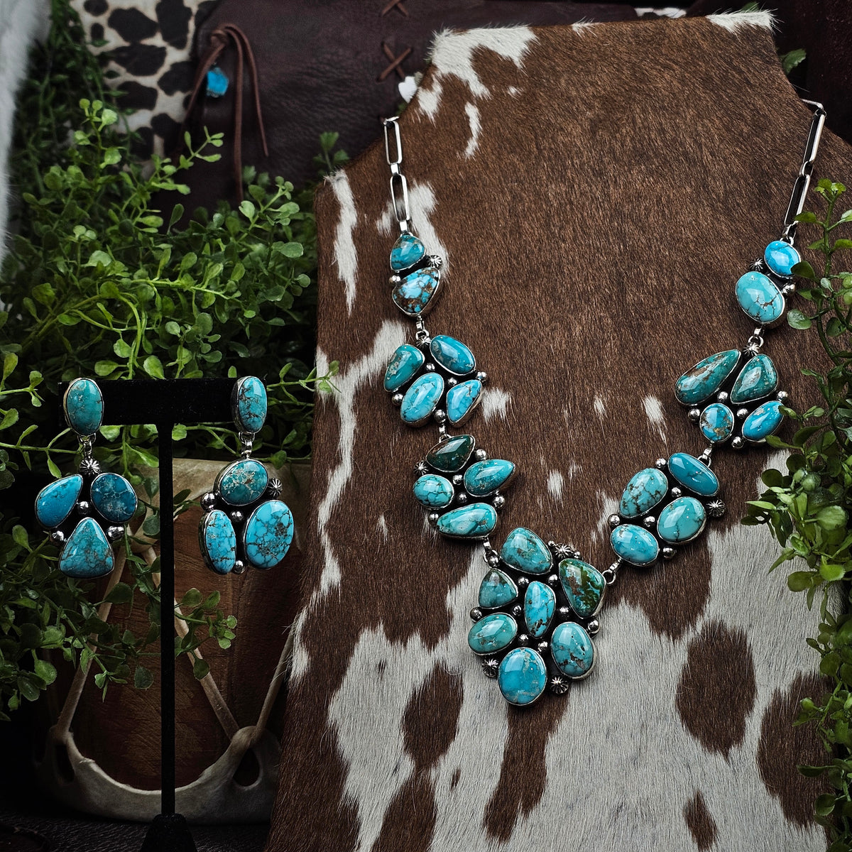 Kingman Turquoise Set w/ Sonoran Turquoise and White Water Turquoise